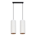 Lampa wisząca na linkach AVALO 2xE27/60W/230V biała/miedziana