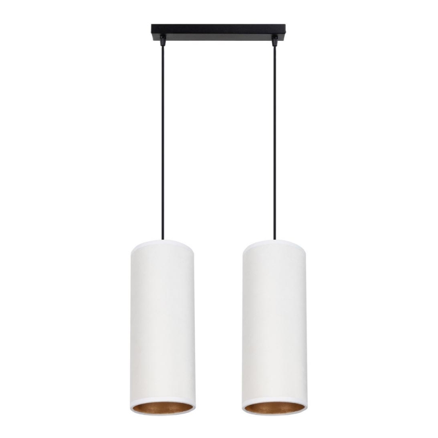 Lampa wisząca na linkach AVALO 2xE27/60W/230V biała/miedziana