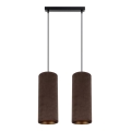 Lampa wisząca na linkach AVALO 2xE27/60W/230V brązowa/miedziana