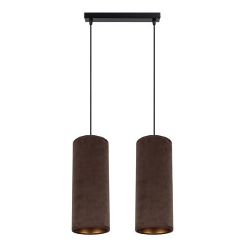 Lampa wisząca na linkach AVALO 2xE27/60W/230V brązowa/miedziana