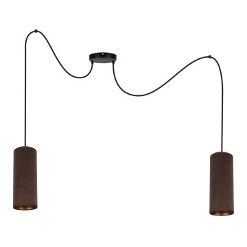 Lampa wisząca na linkach AVALO 2xE27/60W/230V pająk brązowy/miedziany