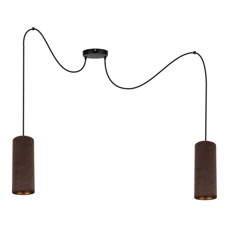 Lampa wisząca na linkach AVALO 2xE27/60W/230V pająk brązowy/miedziany
