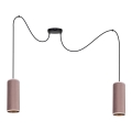 Lampa wisząca na linkach AVALO 2xE27/60W/230V pająk różowy/miedziany