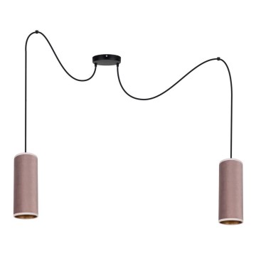 Lampa wisząca na linkach AVALO 2xE27/60W/230V pająk różowy/miedziany