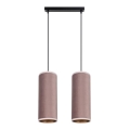 Lampa wisząca na linkach AVALO 2xE27/60W/230V różowa/miedziana
