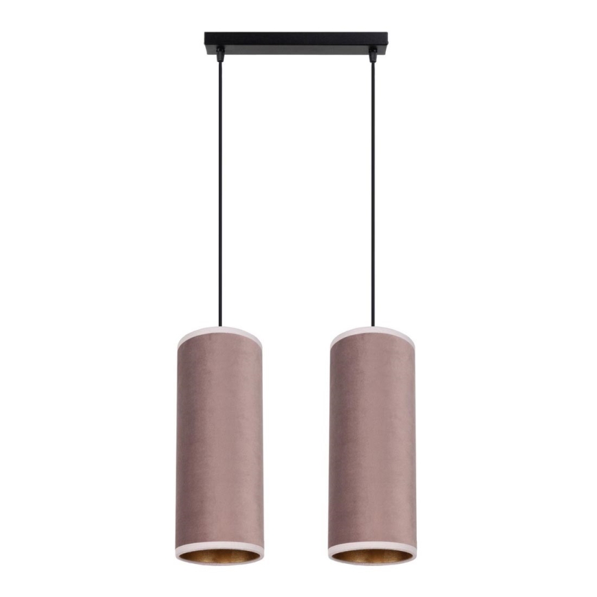 Lampa wisząca na linkach AVALO 2xE27/60W/230V różowa/miedziana