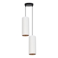 Lampa wisząca na linkach AVALO 2xE27/60W/230V śr. 20 cm biała/miedziana