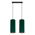 Lampa wisząca na linkach AVALO 2xE27/60W/230V zielona/miedziana