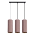Lampa wisząca na linkach AVALO 3xE27/60W/230V różowa/miedziana