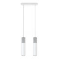Lampa wisząca na linkach BORGIO 2xGU10/40W/230V beton/metal biały