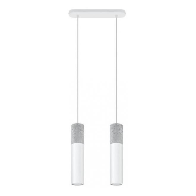 Lampa wisząca na linkach BORGIO 2xGU10/40W/230V beton/metal biały