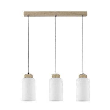 Lampa wisząca na linkach BOSCO 3xE27/60W/230V brzoza
