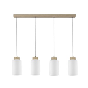 Lampa wisząca na linkach BOSCO 4xE27/60W/230V brzoza