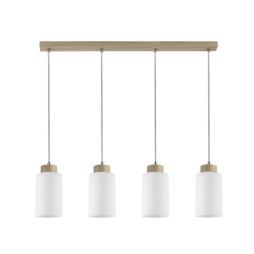 Lampa wisząca na linkach BOSCO 4xE27/60W/230V dąb
