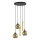 Lampa wisząca na linkach CALYPSO 2xGU10/60W/230V + 3xE27/60W czarno-złota