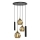 Lampa wisząca na linkach CALYPSO 2xGU10/60W/230V + 3xE27/60W czarno-złota