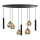 Lampa wisząca na linkach CALYPSO 3xGU10/60W/230V + 5xE27/60W czarno-złota