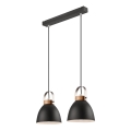 Lampa wisząca na linkach DANIELLE 2xE27/60W/230V buk