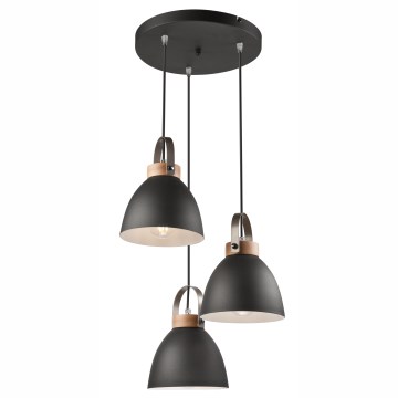 Lampa wisząca na linkach DANIELLE 3xE27/60W/230V buk