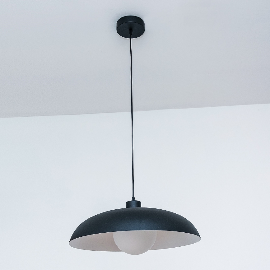Lampa wisząca na linkach ECLIPSE 1xE27/15W/230V czarna/biała