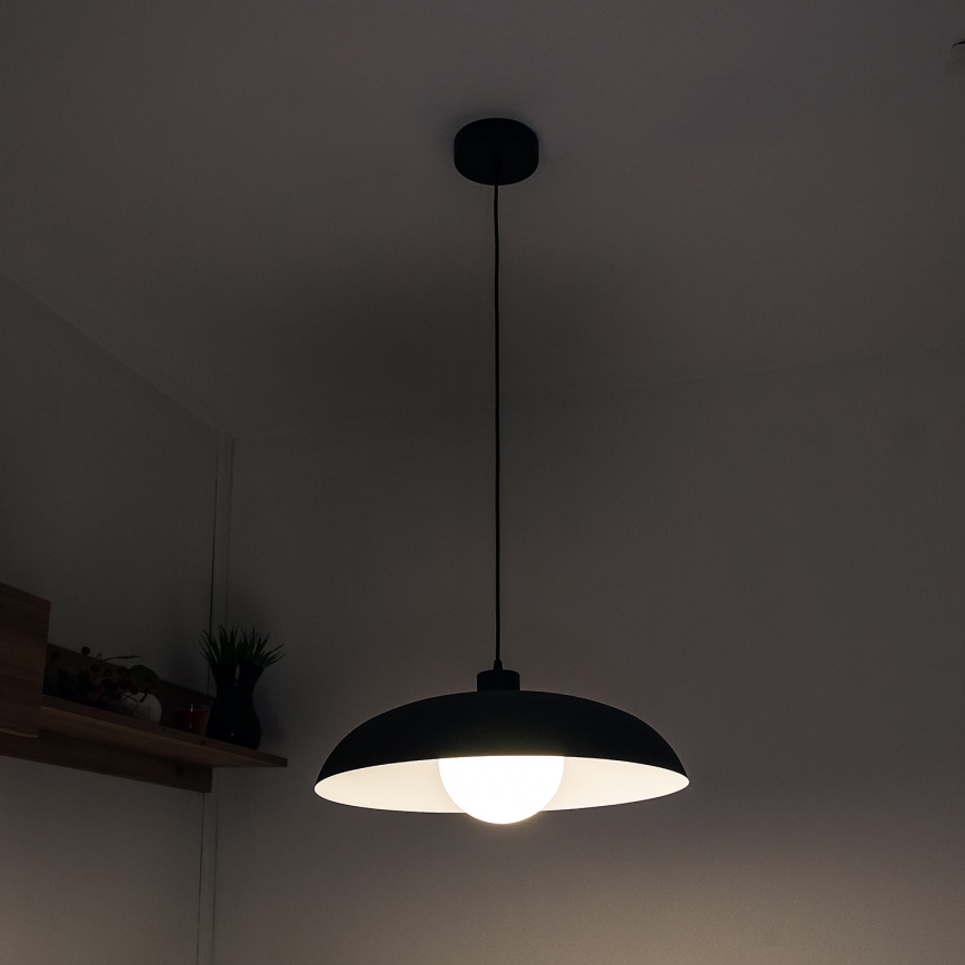 Lampa wisząca na linkach ECLIPSE 1xE27/15W/230V czarna/biała