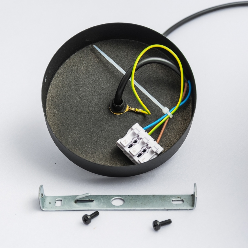 Lampa wisząca na linkach ECLIPSE 1xE27/15W/230V czarna/biała