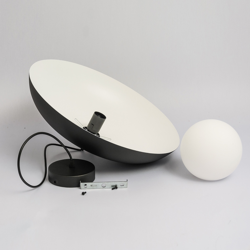 Lampa wisząca na linkach ECLIPSE 1xE27/15W/230V czarna/biała