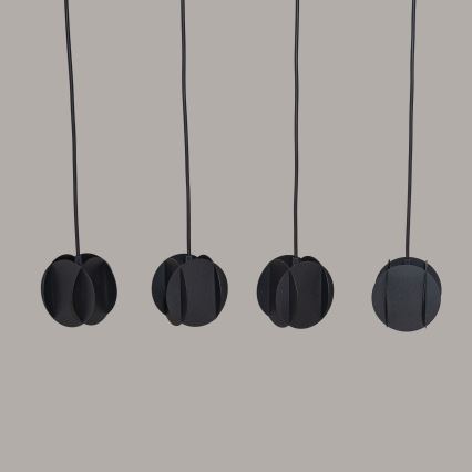 Lampa wisząca na linkach GAMBIT 4xGU10/10W/230V czarna