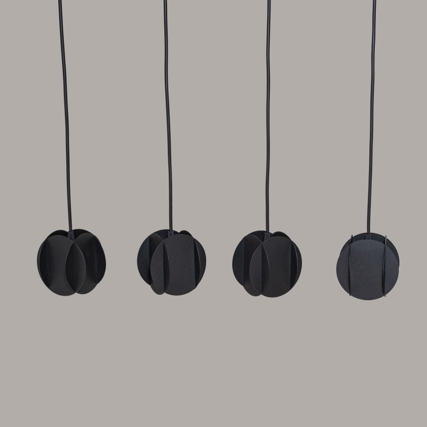 Lampa wisząca na linkach GAMBIT 4xGU10/10W/230V czarna