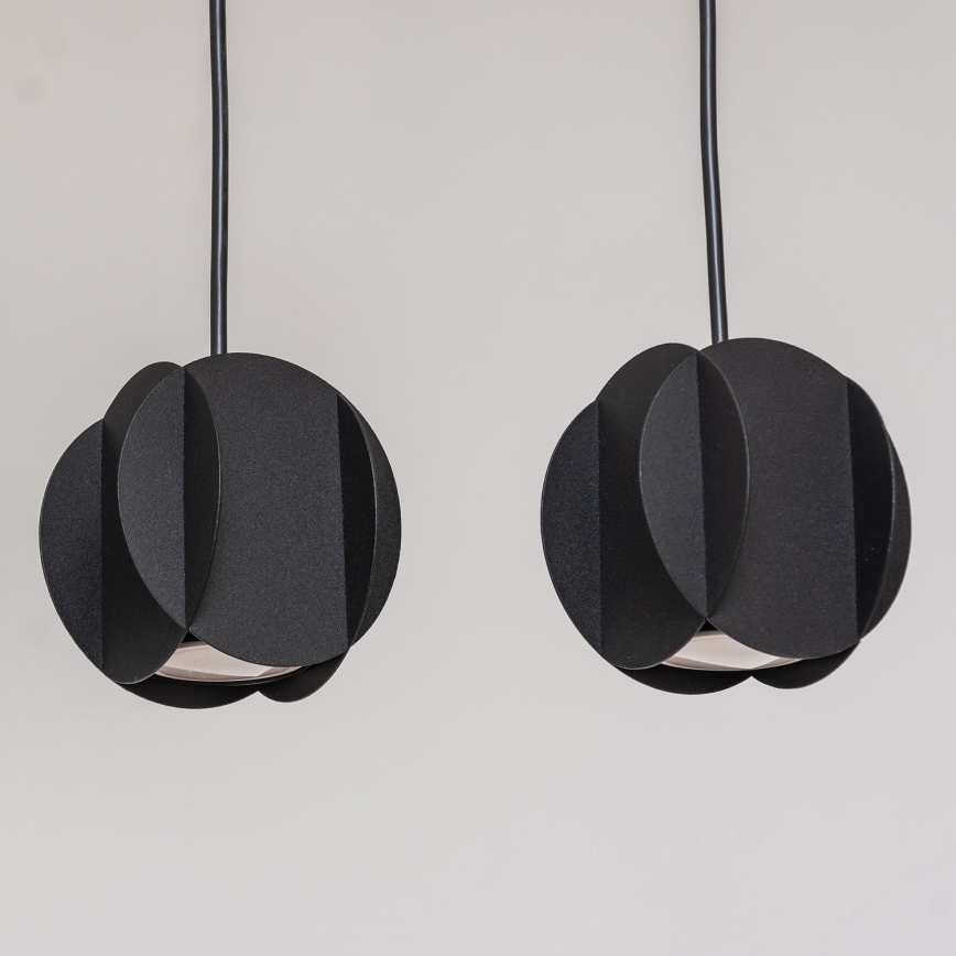 Lampa wisząca na linkach GAMBIT 4xGU10/10W/230V czarna