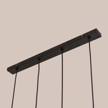 Lampa wisząca na linkach GAMBIT 4xGU10/10W/230V czarna