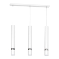 Lampa wisząca na linkach JOKER 3xGU10/25W/230V biała/błyszczący chrom