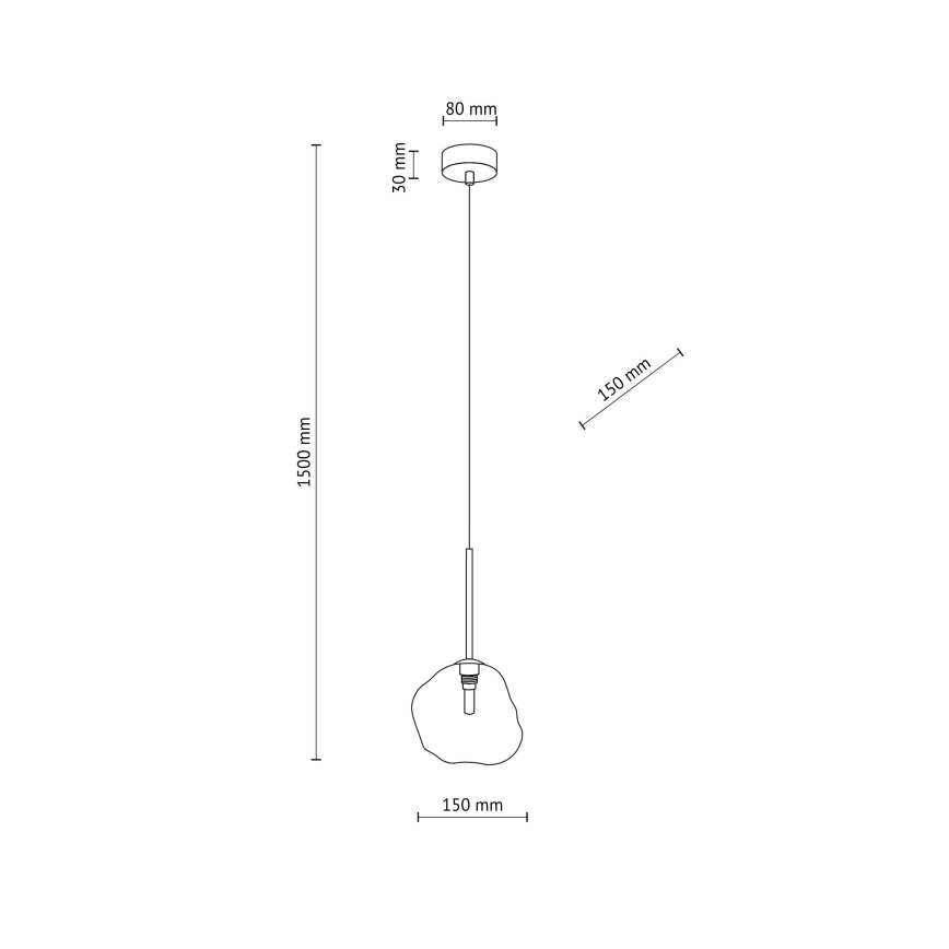 Lampa wisząca na linkach LAVA 1xG9/8W/230V beżowa/dymiona