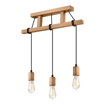 Lampa wisząca na linkach LEON 3xE27/60W/230V buk