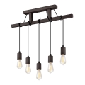 Lampa wisząca na linkach LEON 5xE27/60W/230V buk