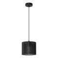 Lampa wisząca na linkach LOFT SHADE 1xE27/60W/230V śr. 18 cm czarna
