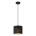 Lampa wisząca na linkach LOFT SHADE 1xE27/60W/230V śr. 18 cm czarno-złota