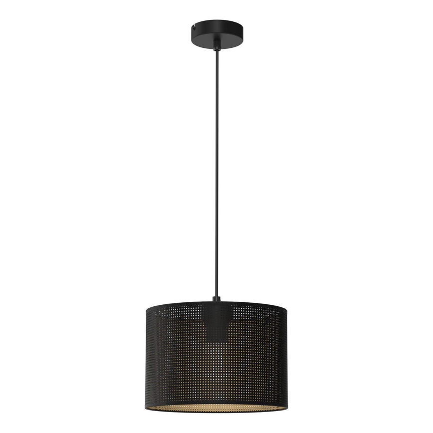 Lampa wisząca na linkach LOFT SHADE 1xE27/60W/230V śr. 25 cm czarna/złota