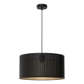Lampa wisząca na linkach LOFT SHADE 1xE27/60W/230V śr. 40 cm czarna/złota