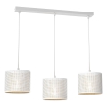 Lampa wisząca na linkach LOFT SHADE 3xE27/60W/230V biała/złota