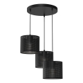 Lampa wisząca na linkach LOFT SHADE 3xE27/60W/230V czarna