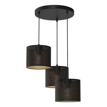 Lampa wisząca na linkach LOFT SHADE 3xE27/60W/230V czarny/złoty