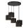 Lampa wisząca na linkach LOFT SHADE 5xE27/60W/230V czarny/złoty