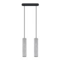 Lampa wisząca na linkach LUVO 2xGU10/40W/230V beton/czarny