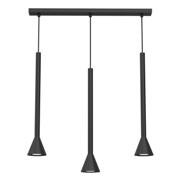 Lampa wisząca na linkach MAZZO 3xGU10/8W/230V czarna