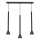 Lampa wisząca na linkach MAZZO 3xGU10/8W/230V czarna