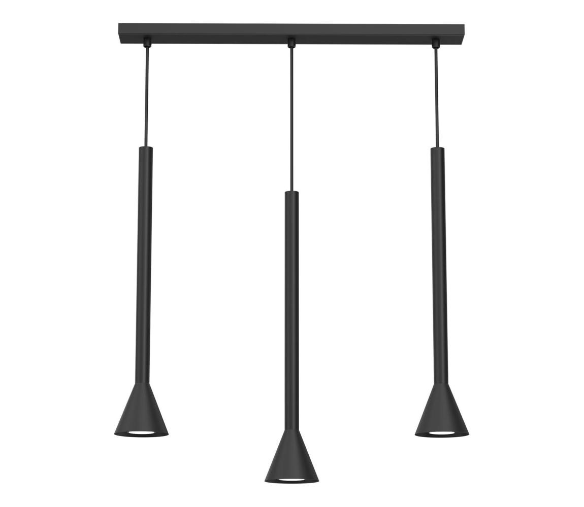 Lampa wisząca na linkach MAZZO 3xGU10/8W/230V czarna