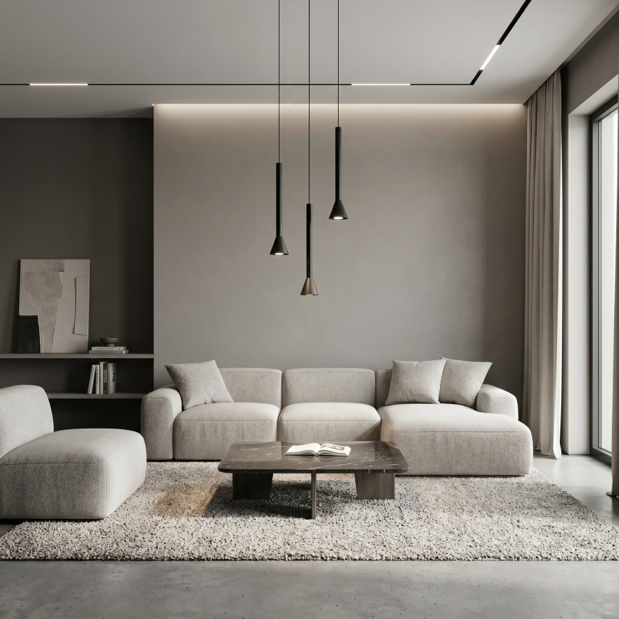 Lampa wisząca na linkach MAZZO 3xGU10/8W/230V czarna