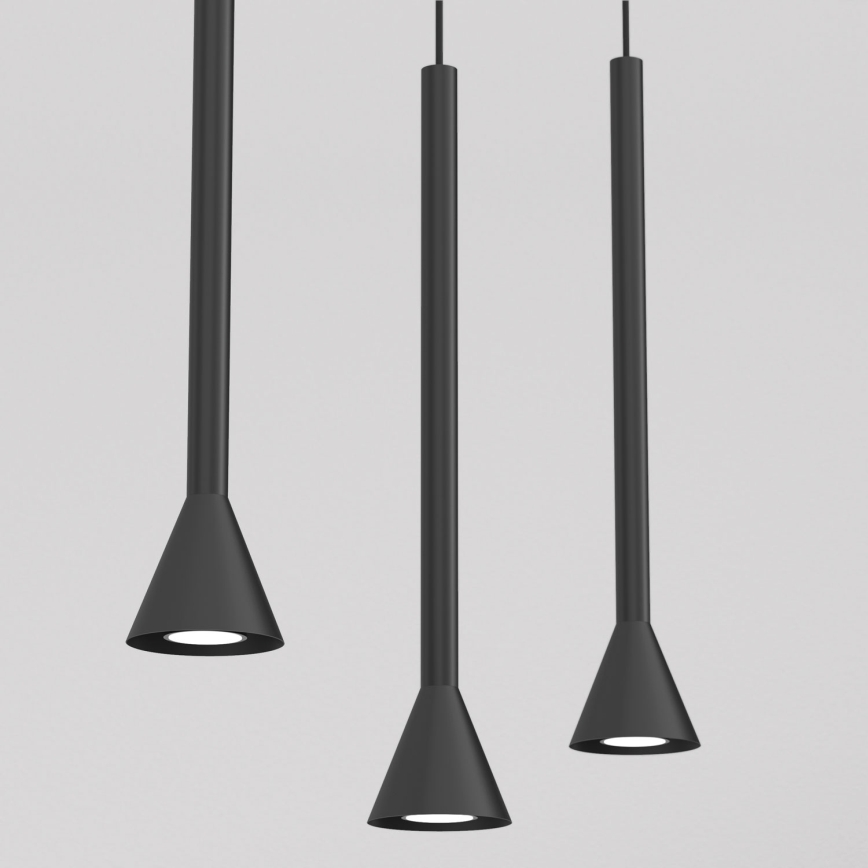Lampa wisząca na linkach MAZZO 3xGU10/8W/230V czarna
