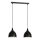Lampa wisząca na linkach NOAK 2xE27/15W/230V czarna